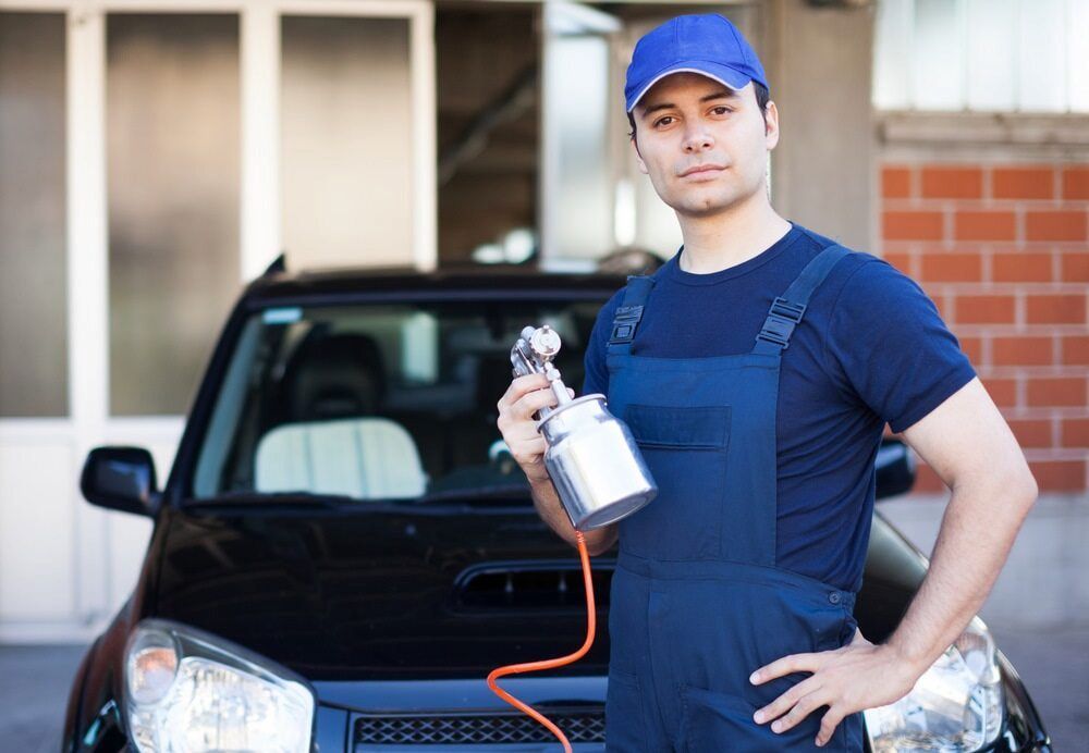 Car Coating Painter Spray Powder Gun Paint — K & D Auto Repair in Cardiff, NSW
