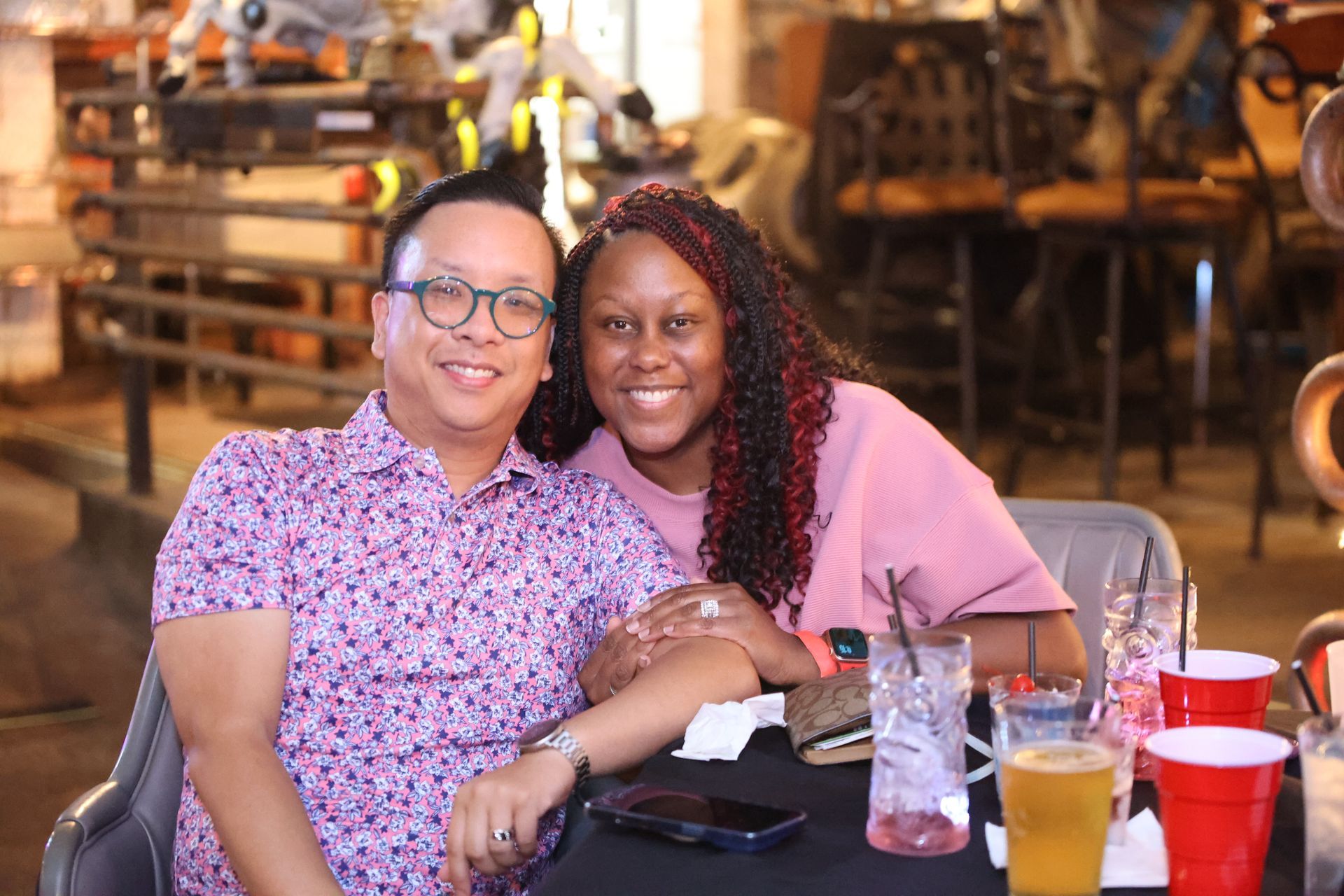 Smiling couple at Main Street Texarkana's Progressive Dinner