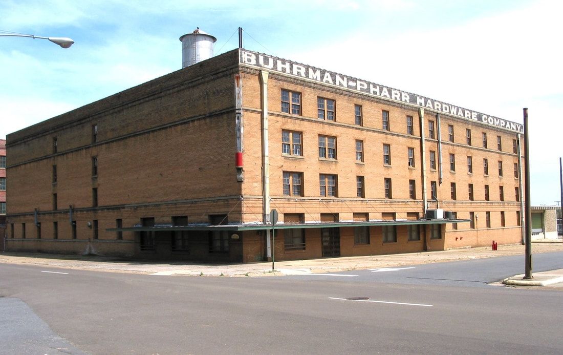 Brick building on a corner with