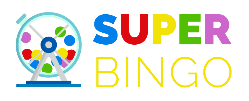 Super Bingo logo with colorful bingo wheel and bold blue, red, purple, and yellow text