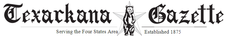 Texarkana Gazette newspaper logo. Includes the name, a star, and the text