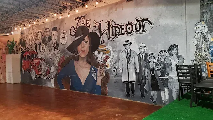 Mural in a room,