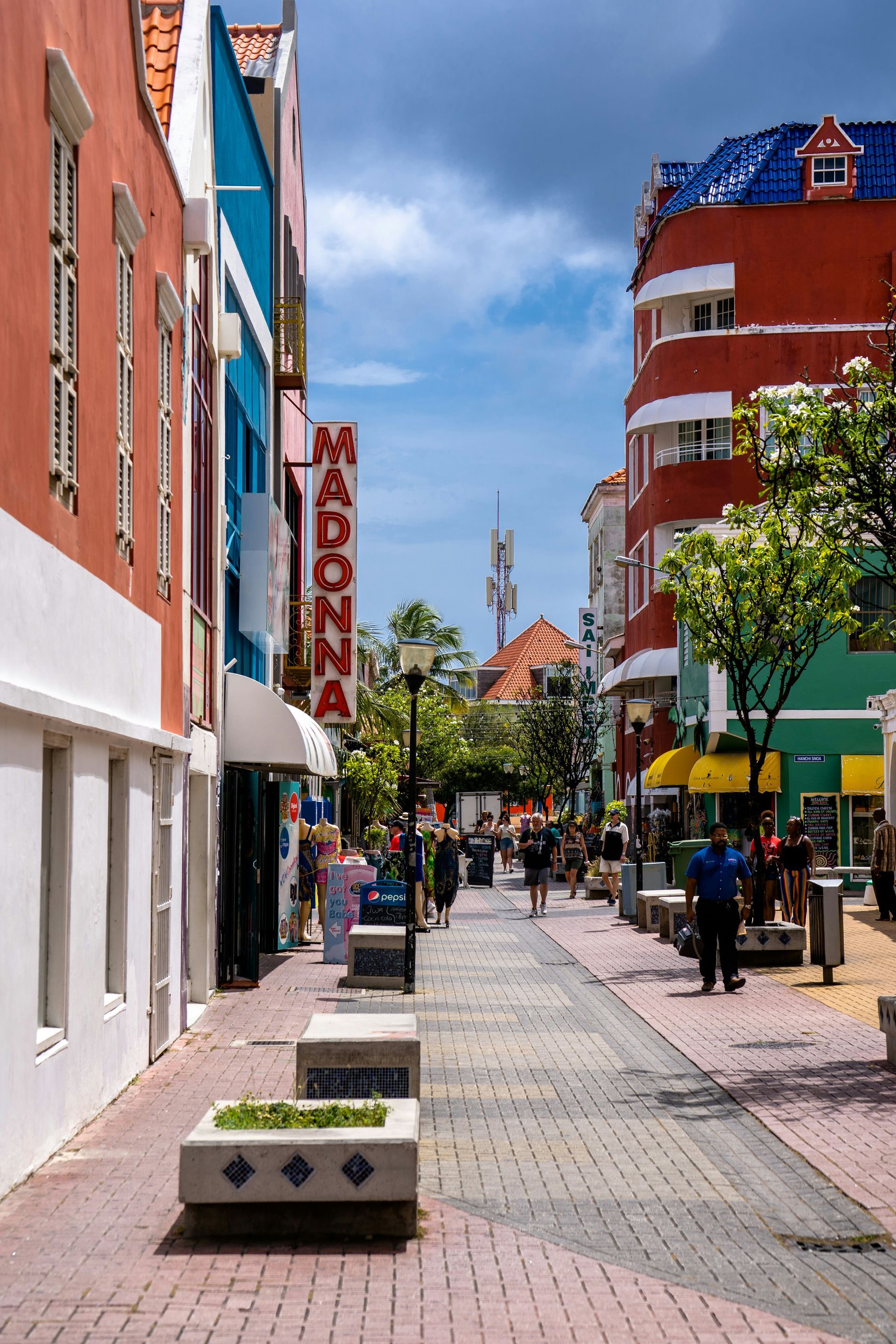 Straat in Curacao