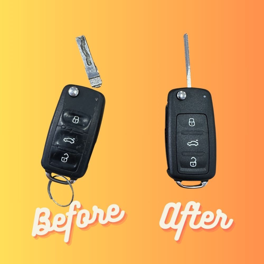 Before and After Key Fob Repair 1