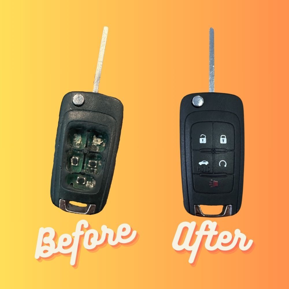 Before and After Key Fob Repair 3