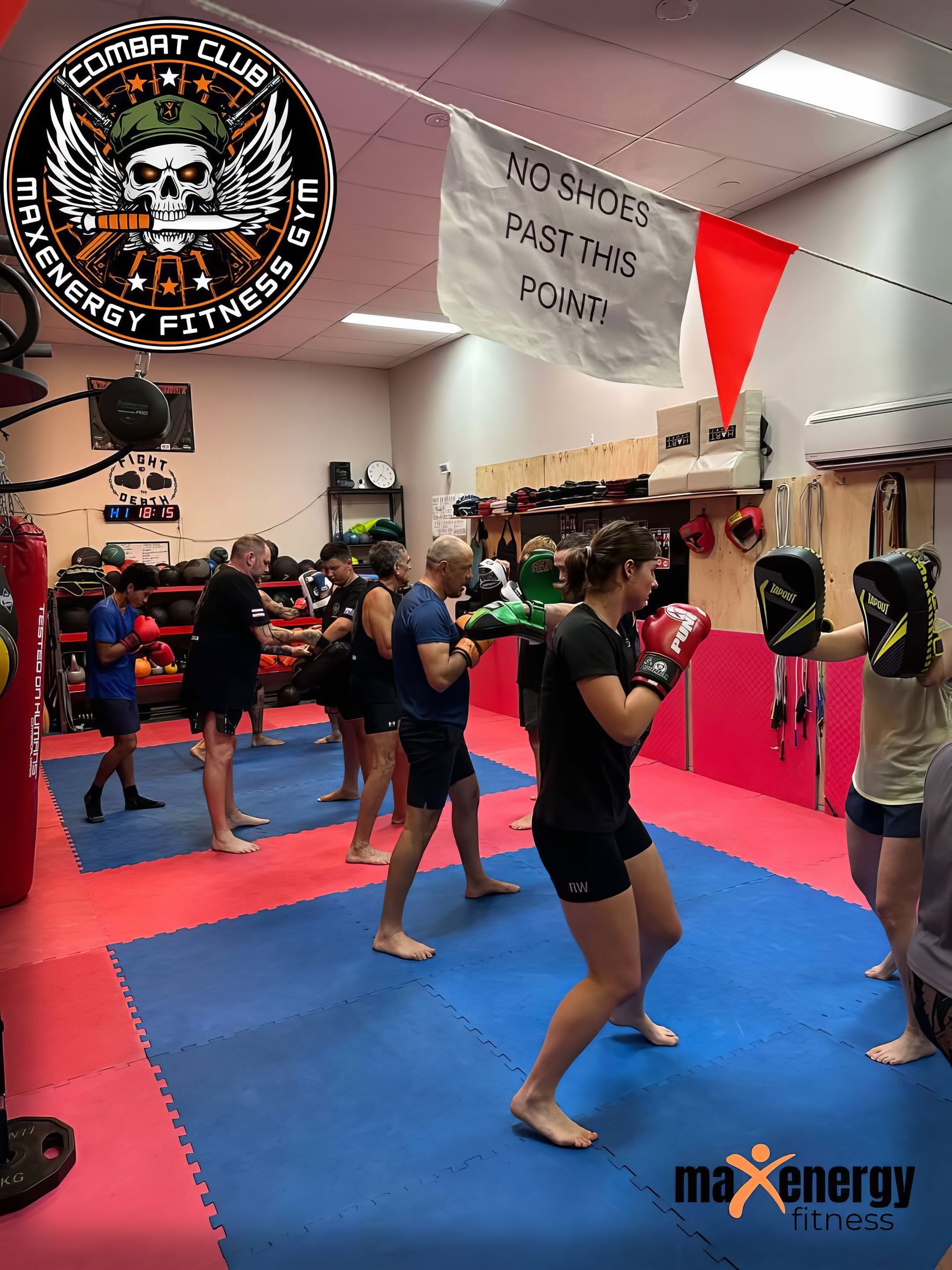 A Group of People Are Practicing Martial Arts in A Gym — Maxenergy Fitness In Smithfield, QLD