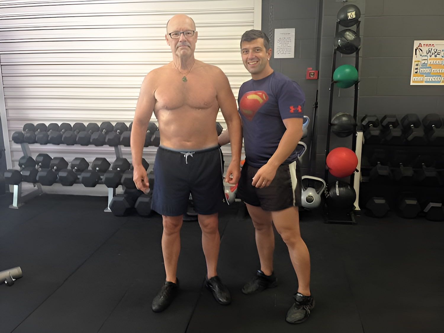 Two Men Are Posing For A Picture In A Gym — Maxenergy Fitness In Smithfield, QLD