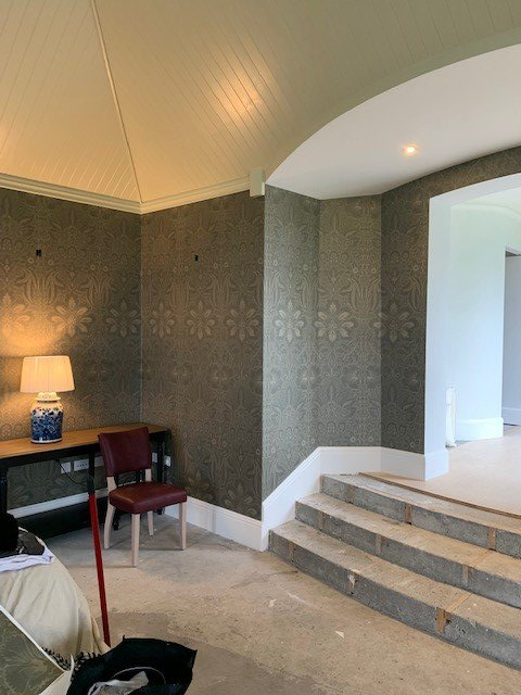 Hand Printed Wallpaper Hanging Services