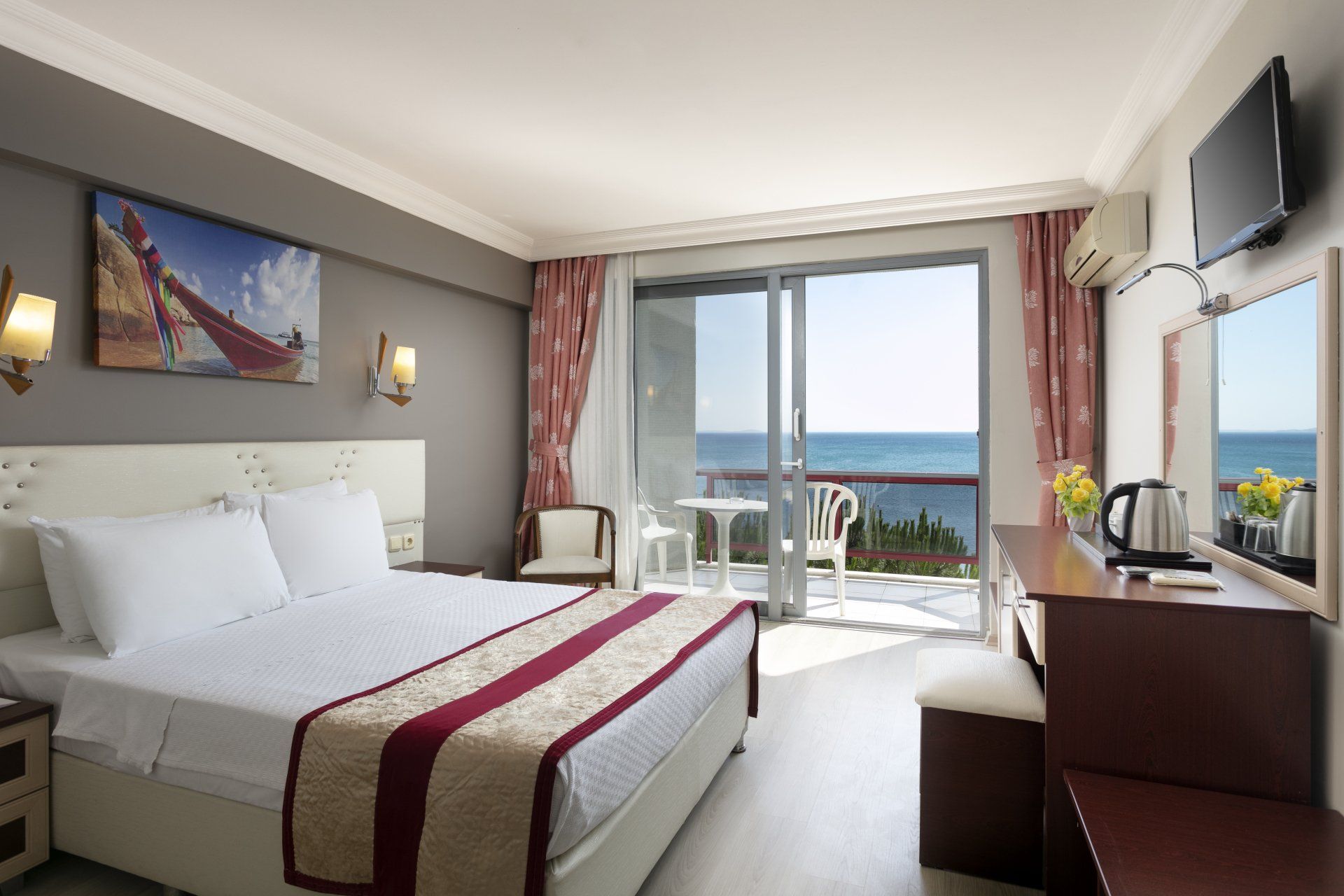 hattuşa beach, deniz manzaralı standart oda