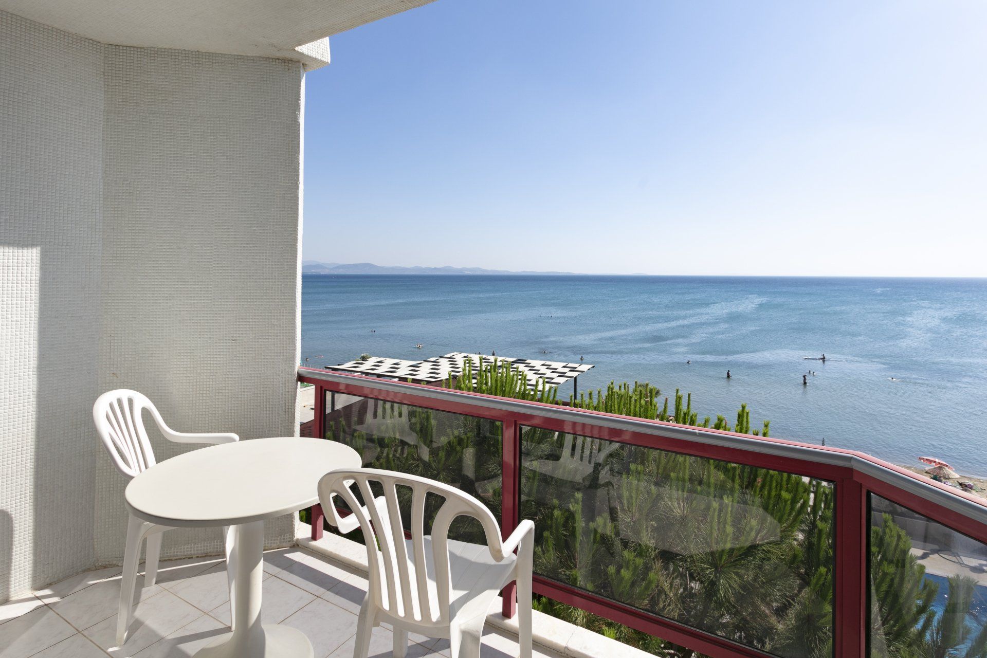 Hattuşa beach, deniz manzaralı superior oda, balkon
