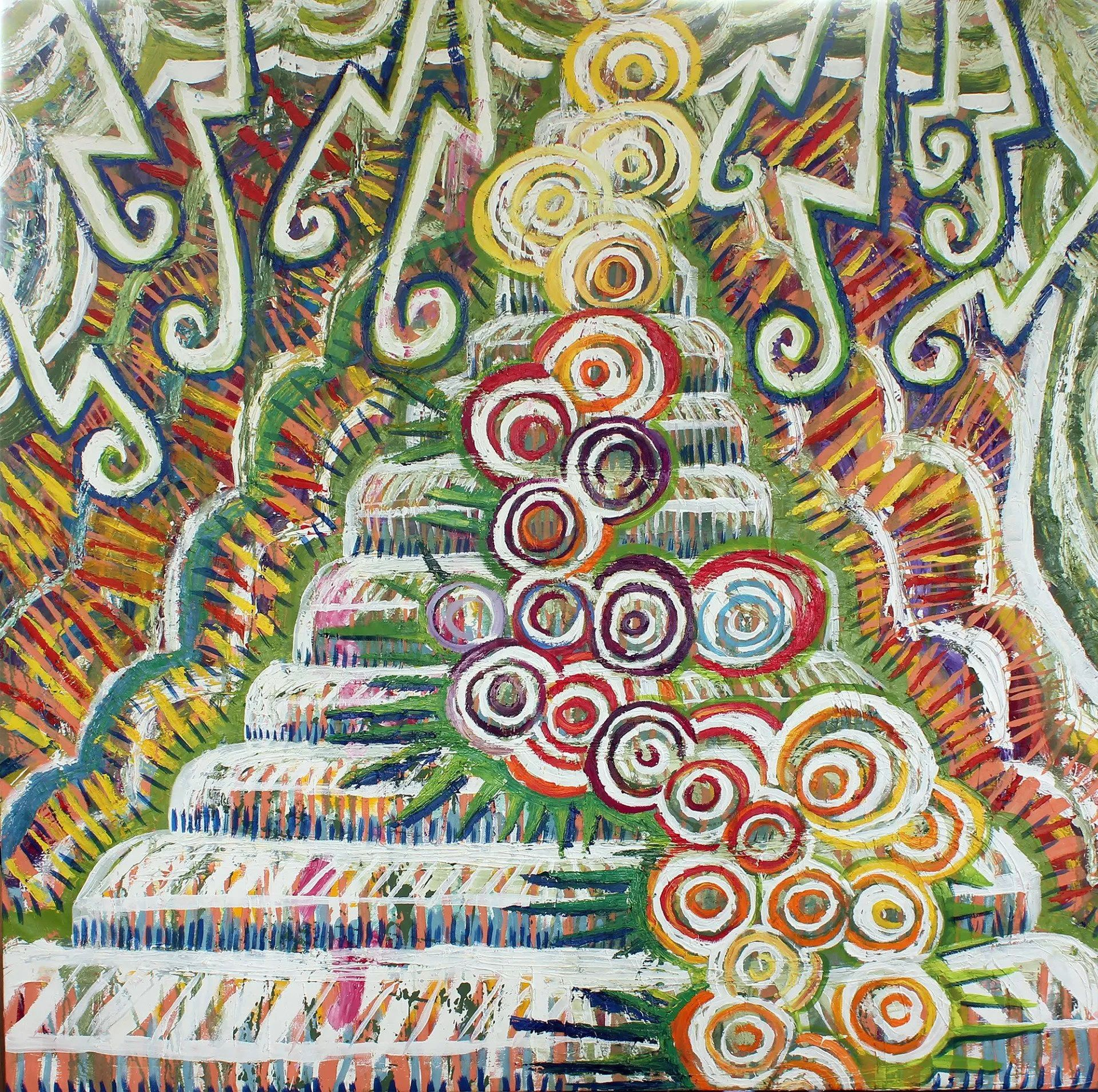 Dante's Stairs oil painting by Mel Ohlinger. A Wisconsin Artist, Navy Veteran Artist, Woman Artist