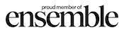 “Proud member of ensemble” logo in black lowercase text on a white background