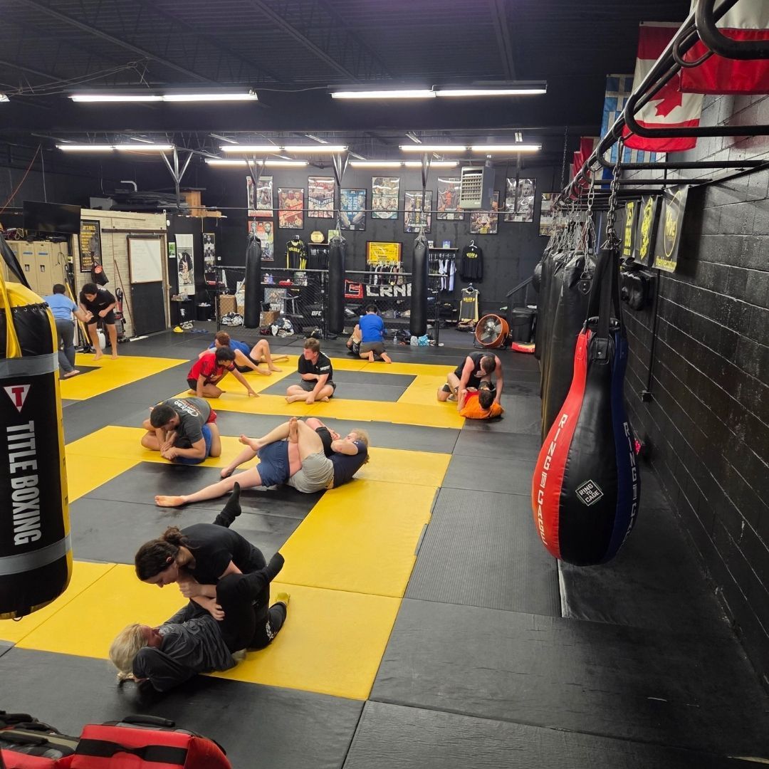 Martial arts practice session featuring students training at Killer B Combat Academy.