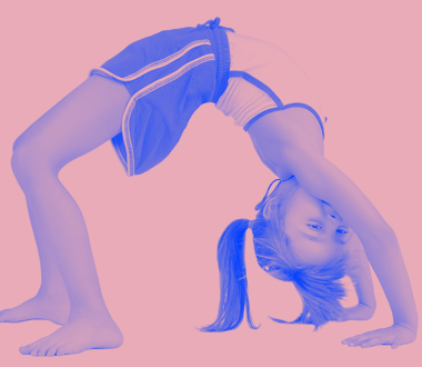 child doing handspring
