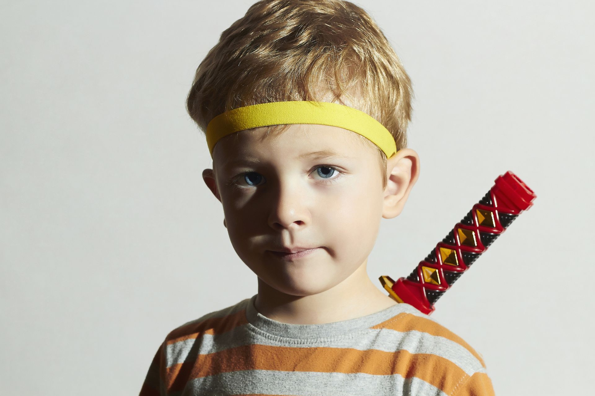 boy with ninja sword