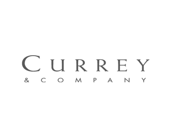 The logo for currey & company is a black and white logo on a white background.