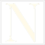 A white letter n in a square on a white background.