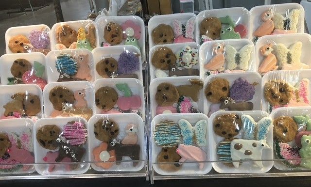 Peanut Butter Cookies with Carob and Yogurt - Assorted Seasonal Cookie Tray 4 pcs.