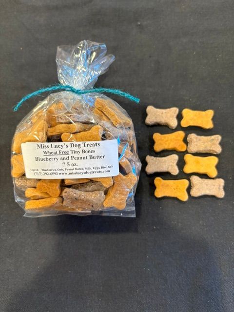 Wheat Free Tinies 8 oz. Peanut Butter and Blueberry Flavored.