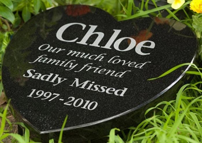 Heart Shaped Granite Plaque