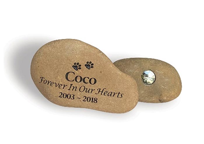 Tumbled River Stone with Receptacle (Large)