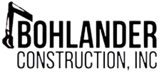Bohlander Construction, Inc. logo in black text with a hook-shaped icon on a white background