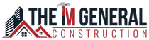 The M General Construction logo with red roof icon and black-gray text on a white background
