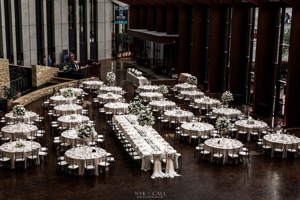 Kelsey and Bo's Wedding tables and chairs set up for a wedding reception by Wedding Planner Nashville