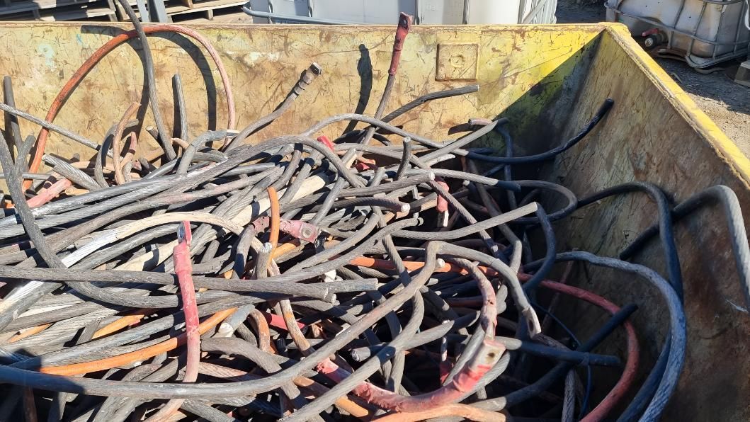 Pile of Electrical Wires in a Yellow Bin — Beehive Property Maintenance in Emerald, QLD