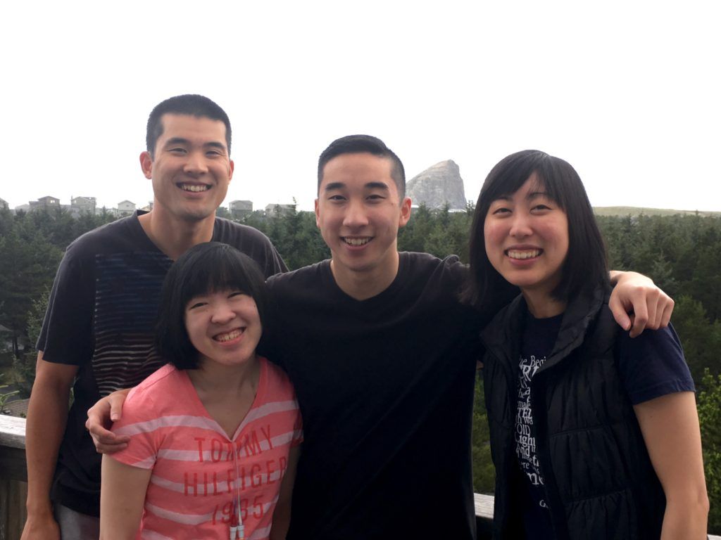 From left to right: my older brother, me, my younger brother, and my older sister :)