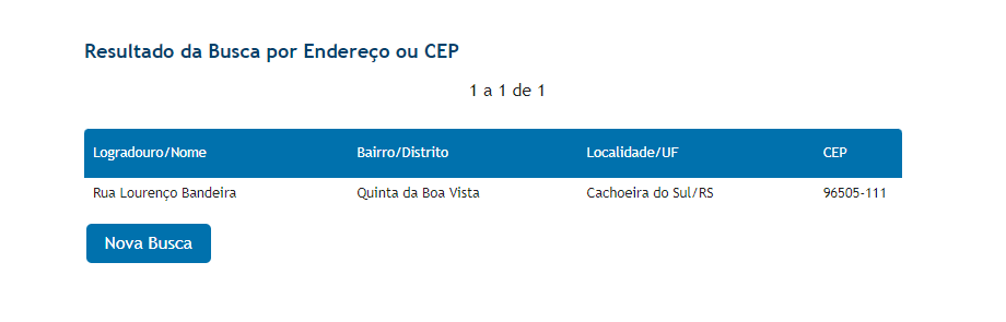 Uma captura de tela de um site com uma barra azul e um botão azul.