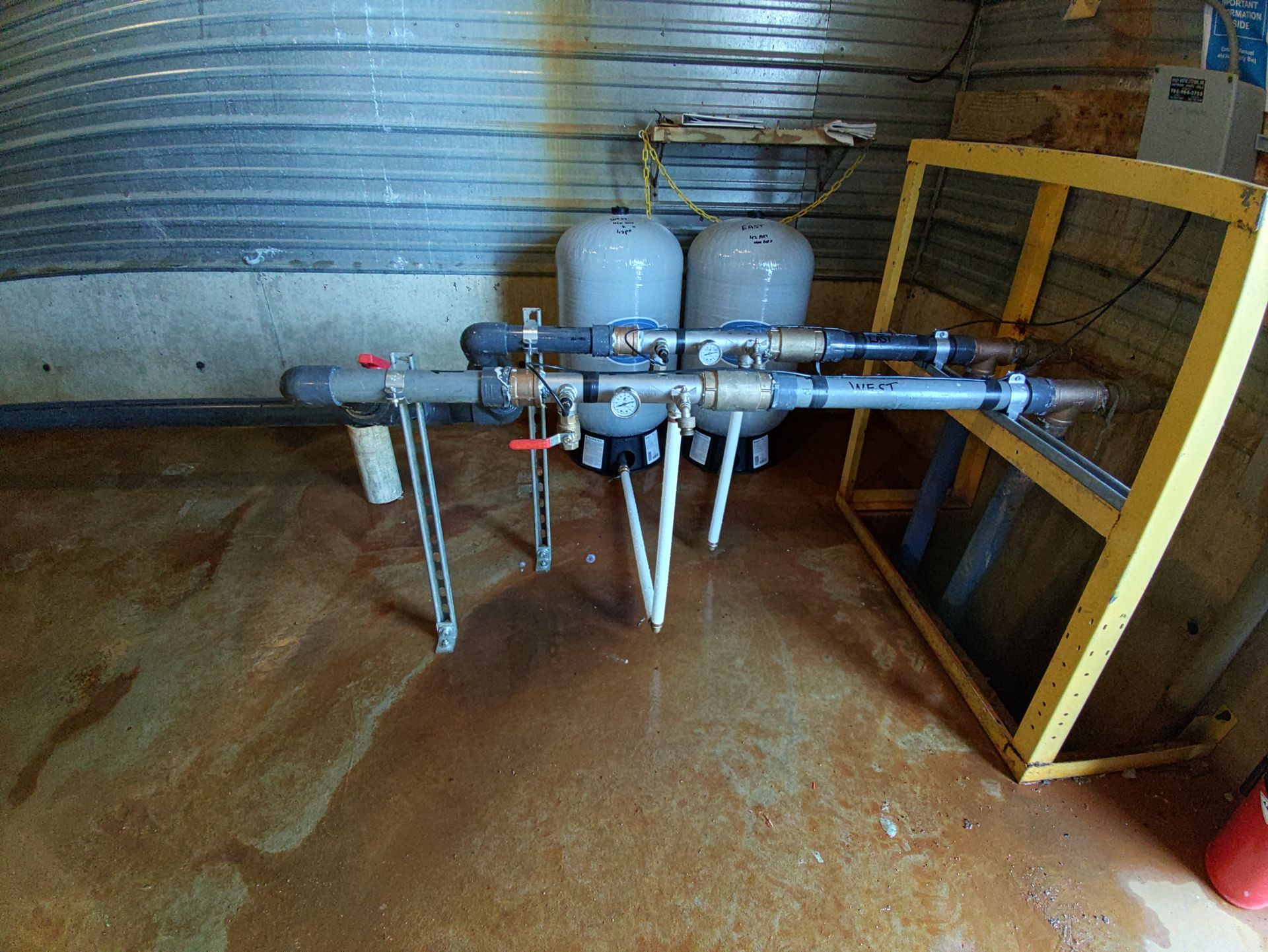 A Room with Gray Pipes and Tanks — Union City, IN — Wiley Water Systems