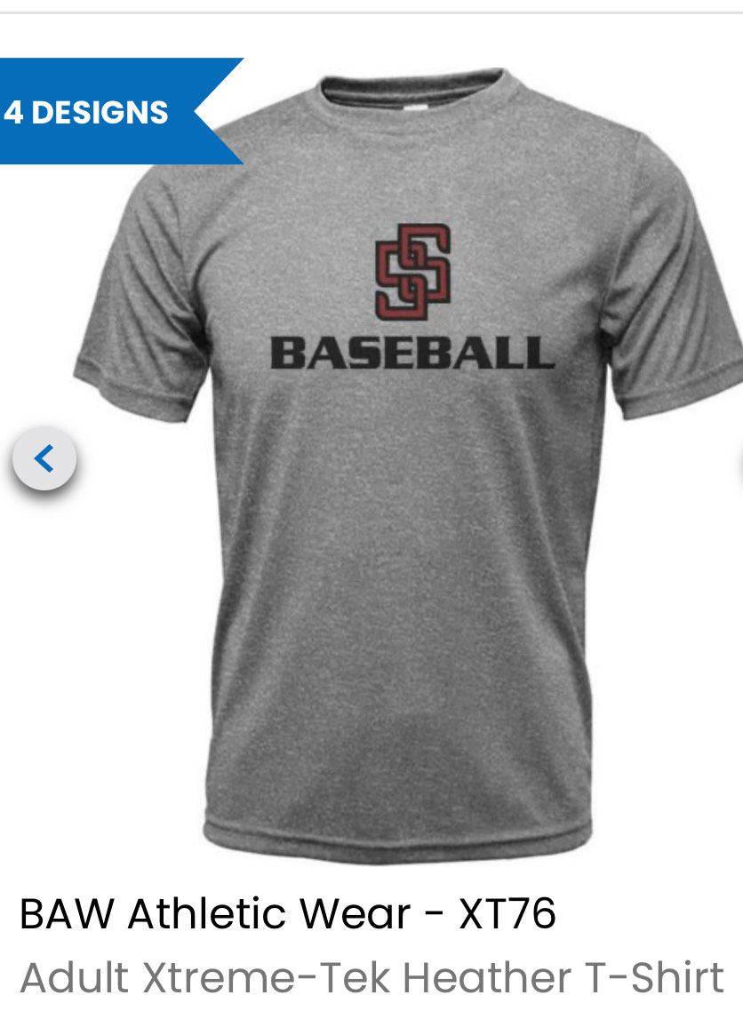SS BASEBALL DRY FIT - GREY WITH GARNET TRIM