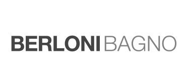 Logo BERLONI BAGNO in testo nero e grigio su sfondo bianco.