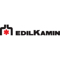 Logo di Edilkamin con testo nero e simbolo a forma di stella rossa