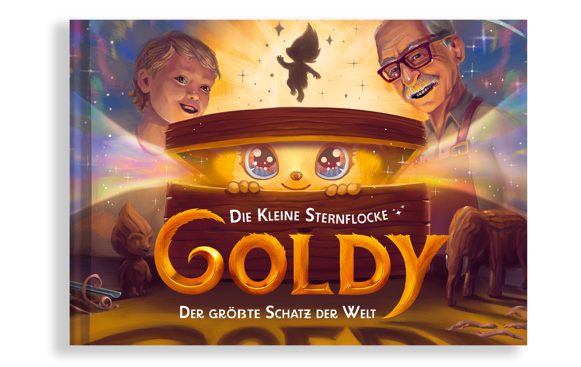 Ein Buch mit dem Titel „Goldy“ hat GOLDY auf dem Cover