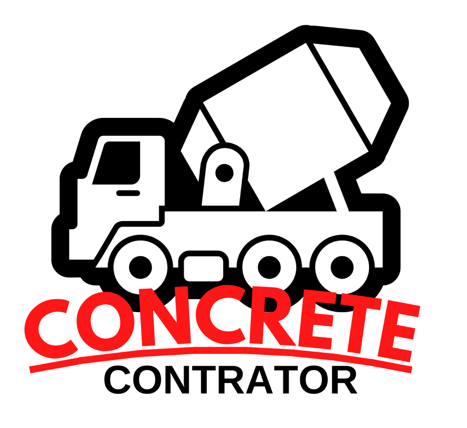 black concrete truck logo