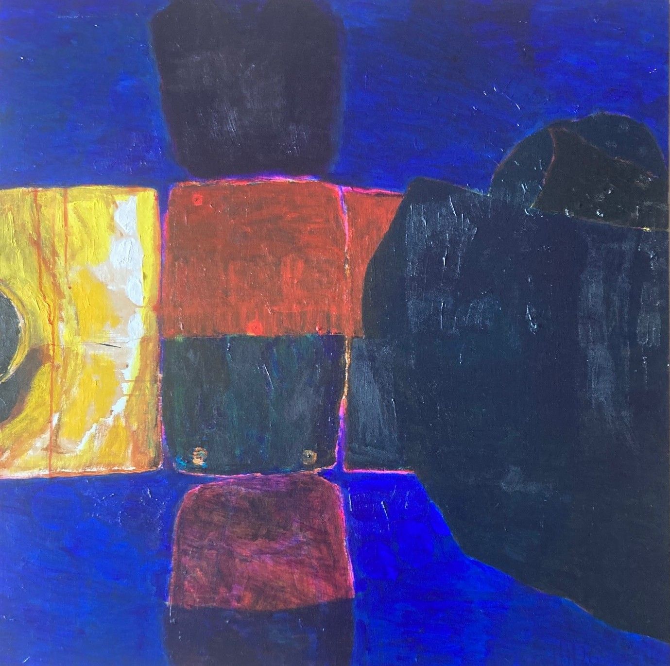 Portrait of a broken bag V, acrylic paint on canvas, 100x100cm, 2026.