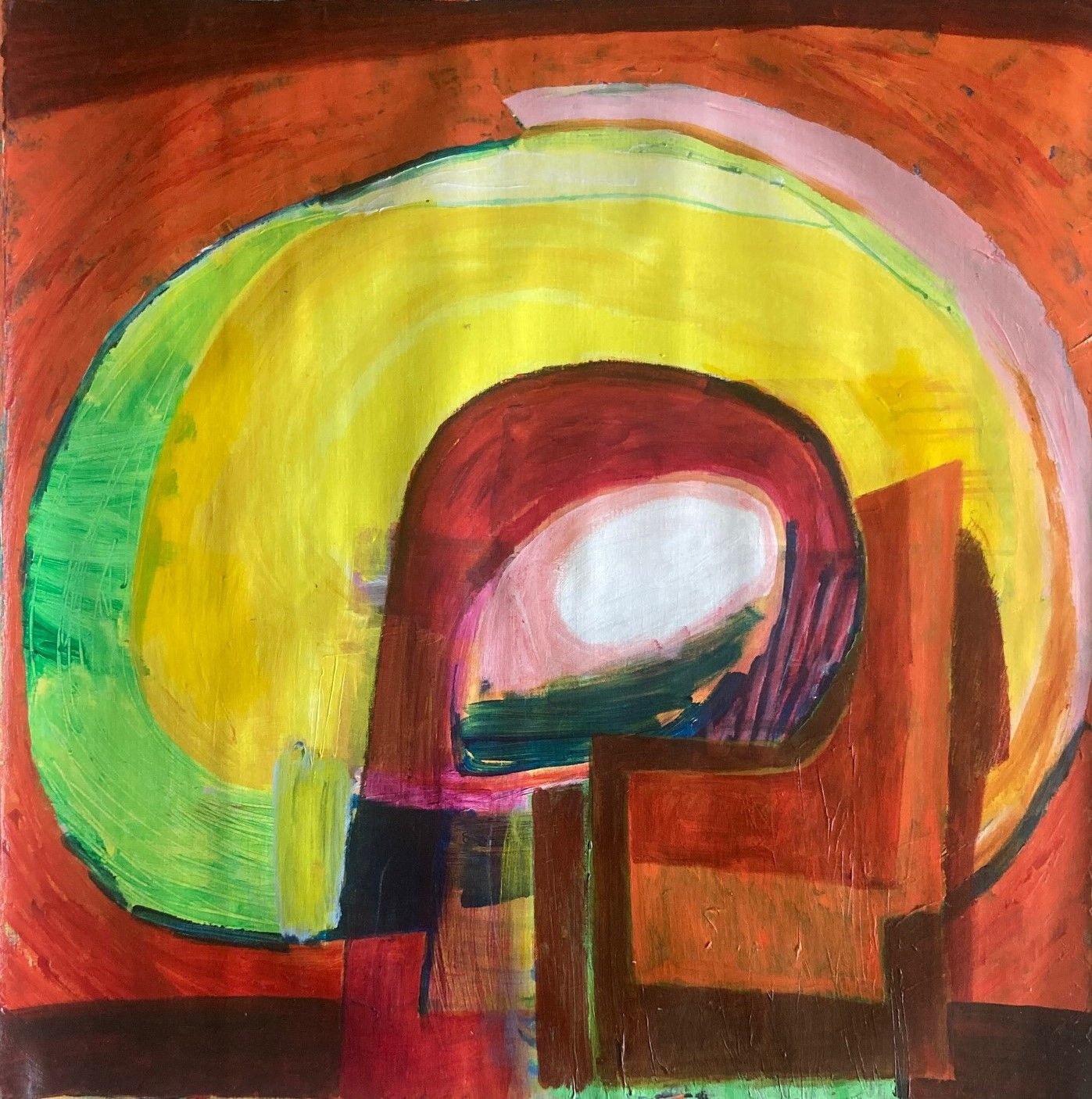 Raga VI, acrylic on canvas, 100x100cm, 2001. Painting from the series The Indian Paintings, made during a painting sabbatical in Cochin, Kerala, India.