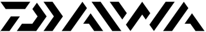 The word daiwa is written in black and white on a white background.