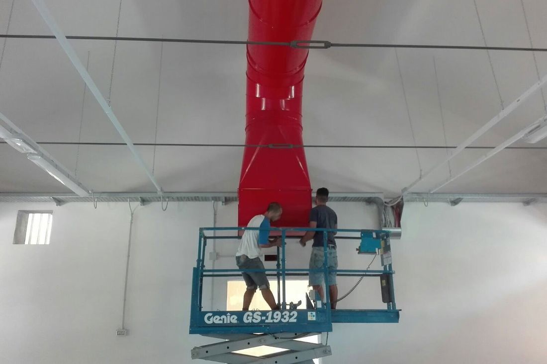 installazione impianto aerazione industriale