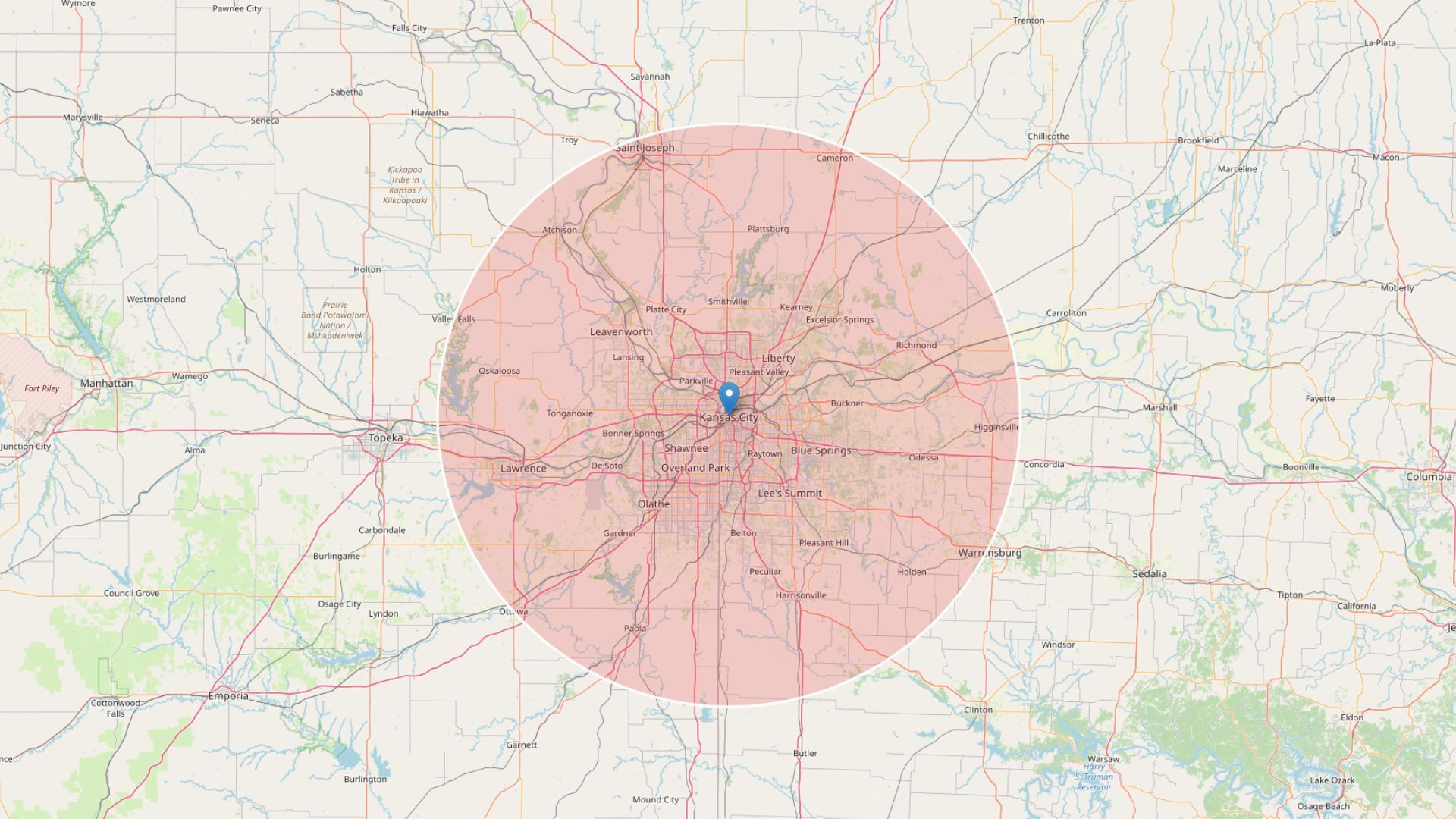 Midwest Kansas City Metro Map