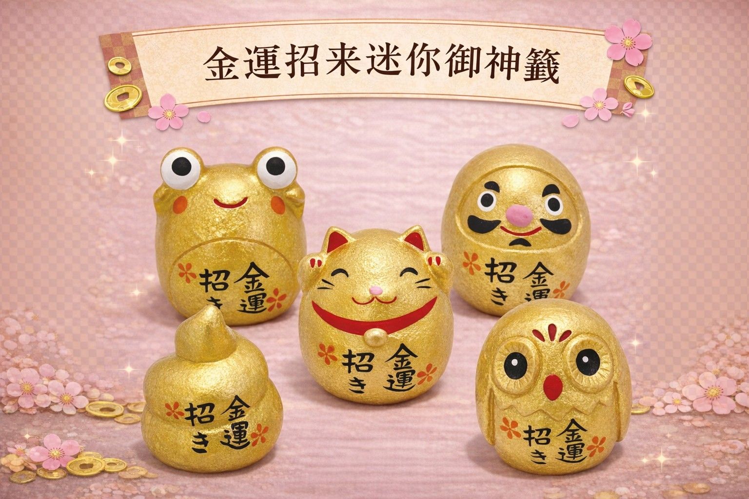 (現貨) 日本迷你御神籤 金運招來達摩 招財抽籤開運小物 神社祈福擺件