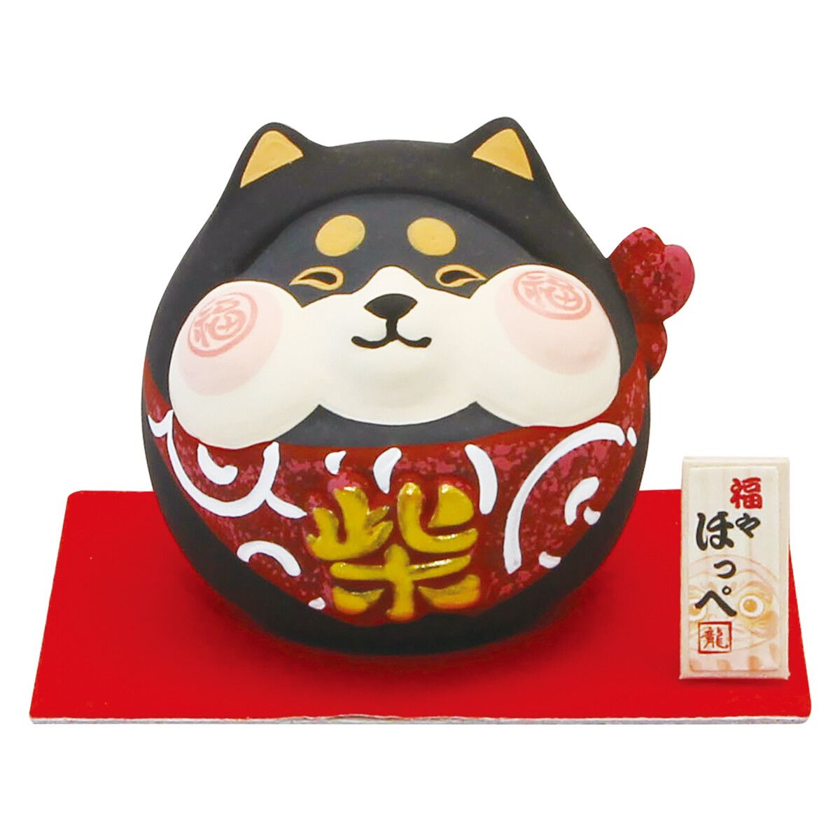 (預購) 京都龍虎堂 柴旺財到 旺來達摩小柴犬 開運招財擺飾