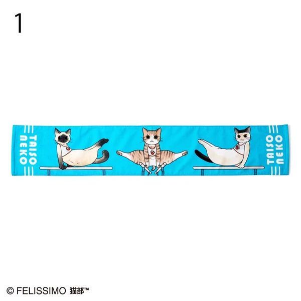 (現貨)日本 FELISSIMO 貓部 貓咪體操運動毛巾