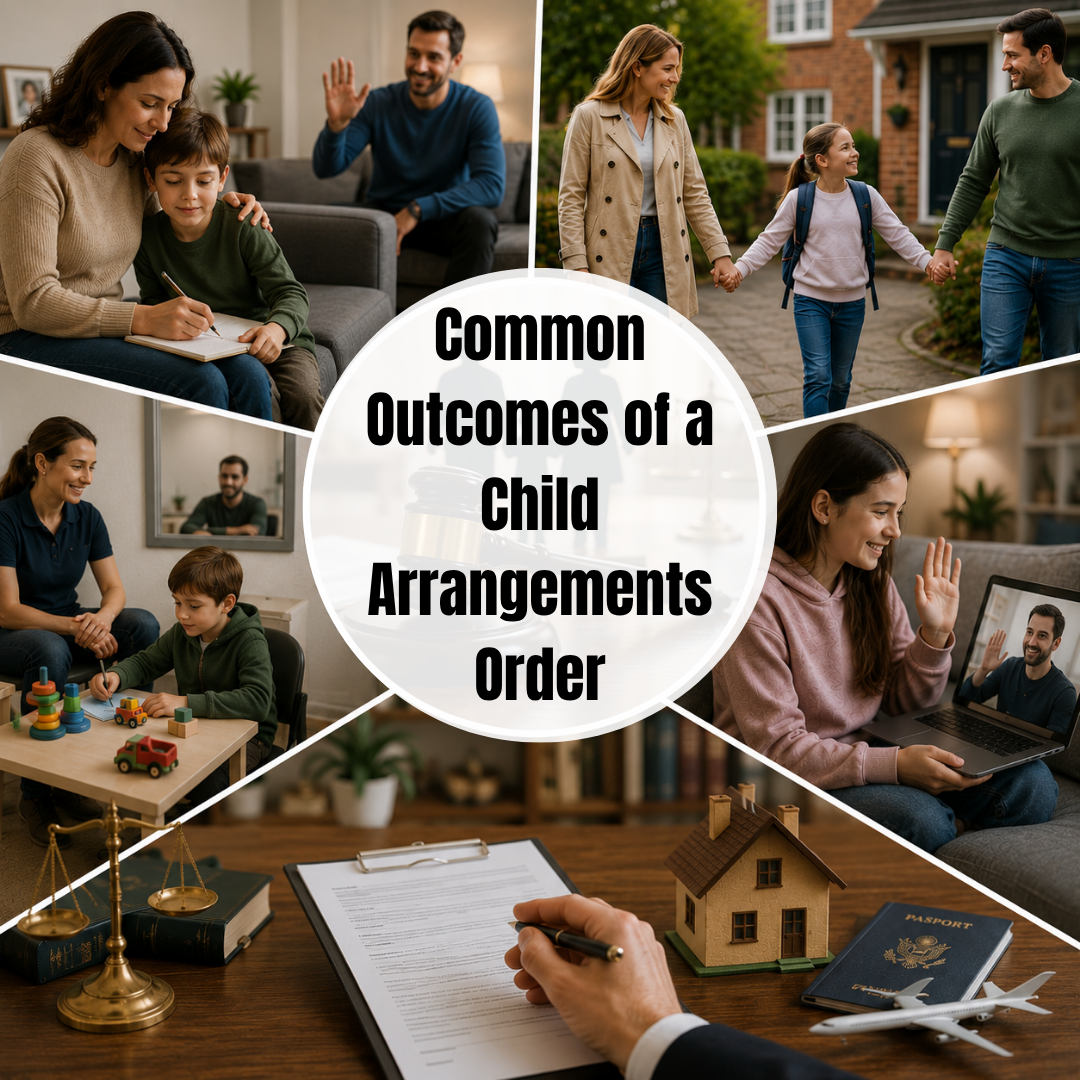 Common Outcomes of a Child Arrangements Order-fosterslegal.co.uk