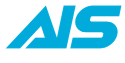 Blue stylized “AIS” logo on a white background