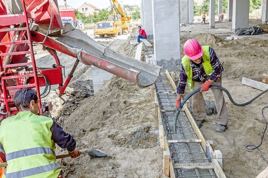 a group of people working on a construction site