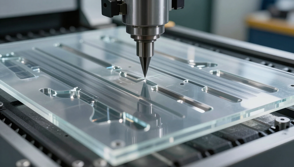 Profilo sagomato su plexiglass trasparente