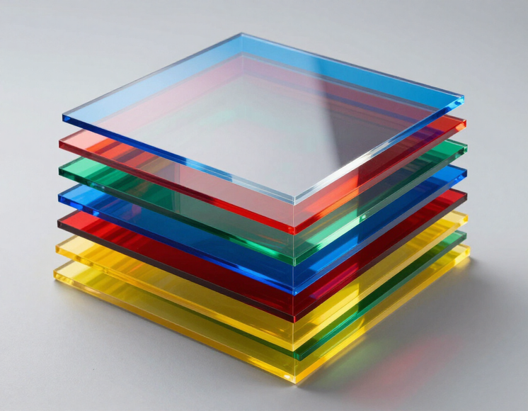 Lastre di plexiglass trasparente e colorato